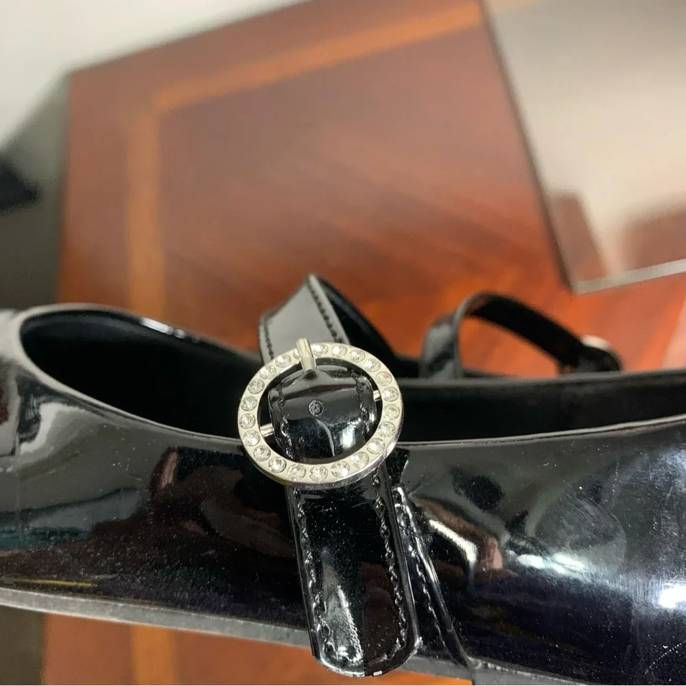 Jessica Simpson Black Patent Mary Jane Flats